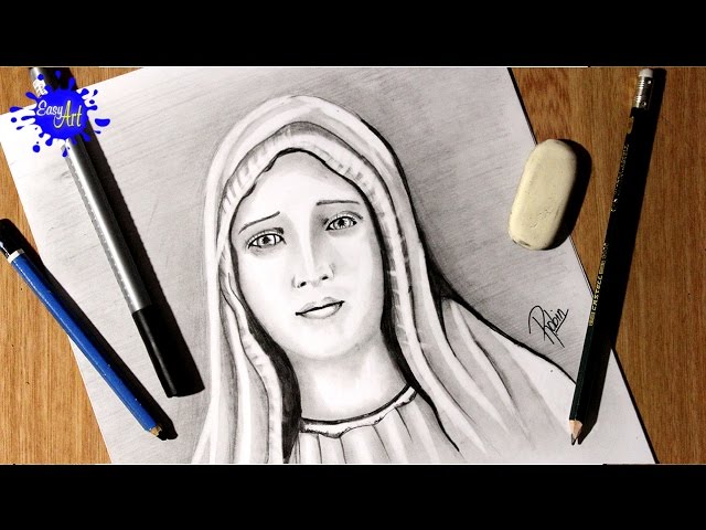 Como Dibujar la virgen Maria - How to Draw the virgin mary - thptnganamst.edu.vn