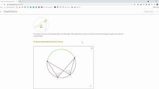 Inscribed Angles Geogebra walk through
