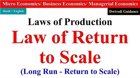 Law of returns to scale in economics, Return to scale, law of return to scale class 11, micro econom