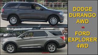 SLIP TEST - Dodge Durango AWD vs Ford Explorer 4WD - @4x4.tests.on.rollers