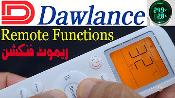 Dawlance DC Inverter AC Mega Flex 30 Remote Functions. Detail in Urdu
