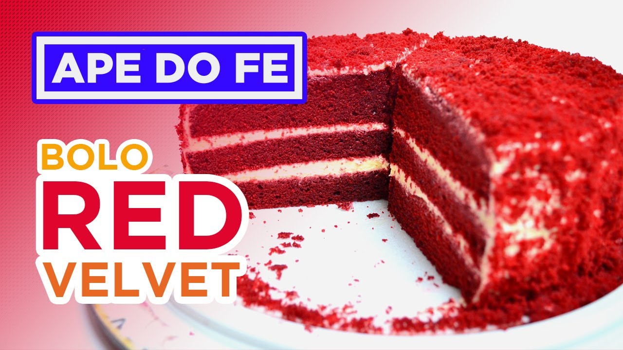 Bolo RED VELVET apetitoso e suculento - Receita prática e simples no vídeo