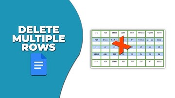 How to Delete multiple rows in a table in Google Docs
