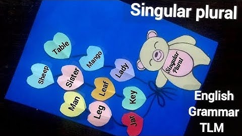 Singular plural English TLM | Singular Plural Chart Project | Primary School TLM