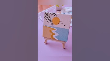 Painting on Mini Canvas 😍 #art #painting #shorts