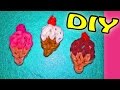 DIY Rainbow Loom Band Ice Cream Cone Emoji Charm | Loomless Tutorial