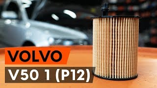 Kuinka vaihtaa öljynsuodatin ja moottoriöljy VOLVO V50 1 -merkkiseen autoon [AUTODOC -OHJEVIDEO]