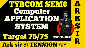 2025 TYBCOM Sem6|Computer APPLICATION  system |MUMBAI UNIVERSITYPaper Solution|Ark sir