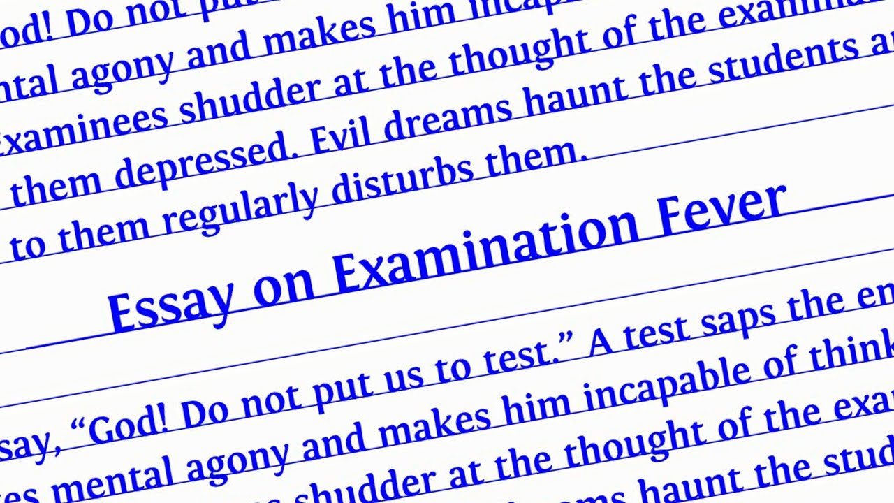 write an essay on examination