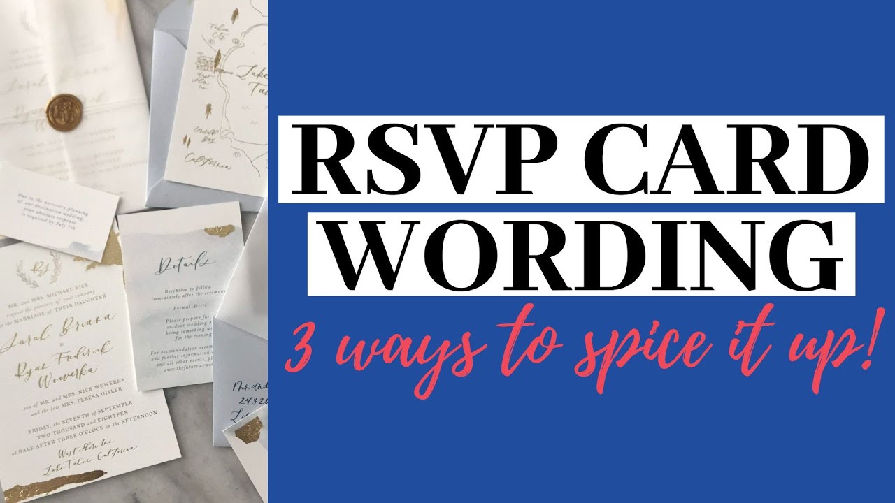 3 Fun Wedding RSVP Card Wording Options YouTube