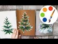 How to  paint  a christmas tree,  paint a christmas card, ❄Christmas decoration idea❄