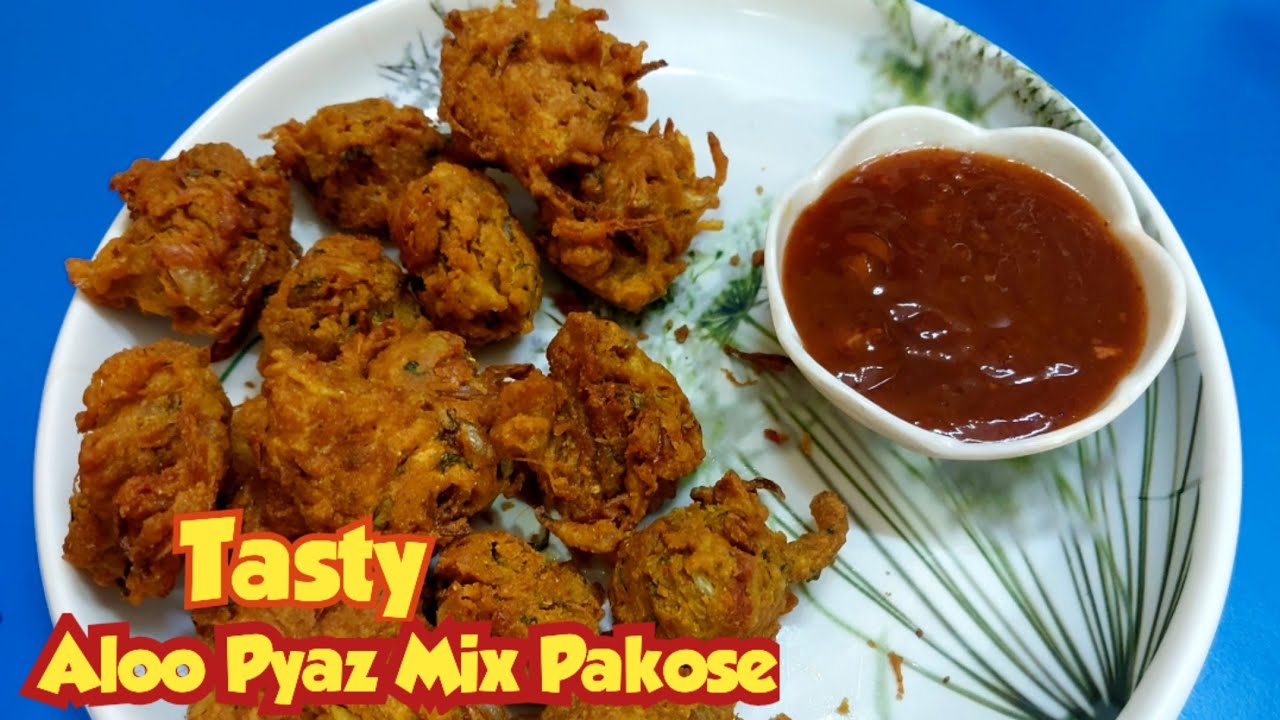 Aloo Pyaz Mix Pakoda/Homemade Aloo Pyaz Pakoda/Street Style Pakoda/S ...