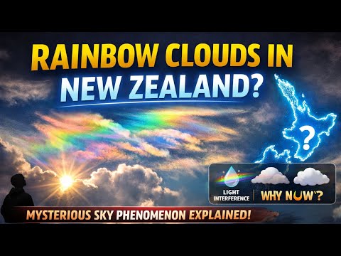 Why New Zealand Skies Are Suddenly Rainbow Clouds (Cloud Iridescence Explained)