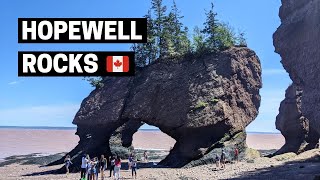 BAY OF FUNDY IN NEW BRUNSWICK Low Tides at Hopewell Rocks Provincial Park