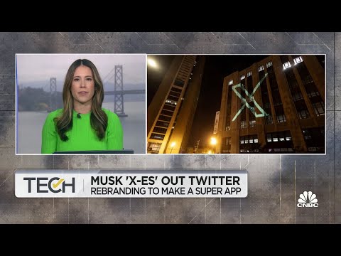 Elon Musk rebrands Twitter to "X" in attempt to create super app thumbnail