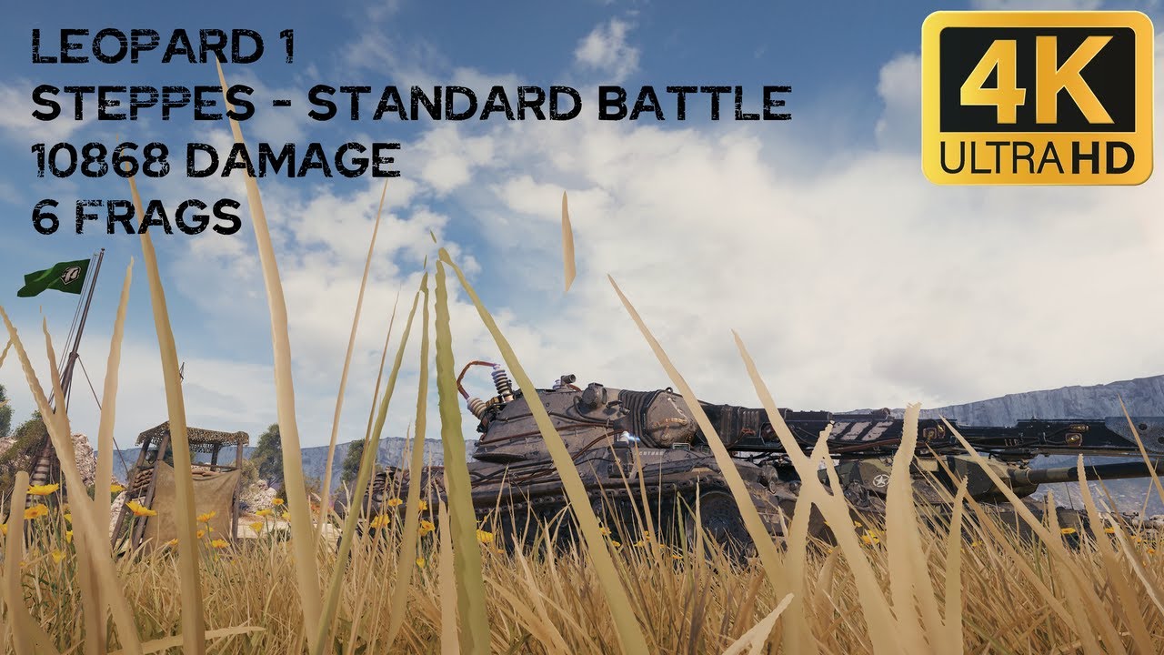 Leopard 1 10,9k damage 6 frags on Steppes - World of Tanks