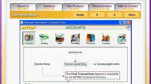Find accounting transactions in MYOB Premier