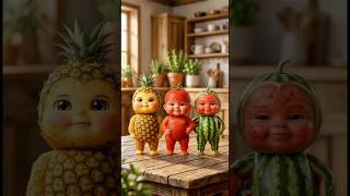 Pineapple strawberry and watermelon diced to make a dance!