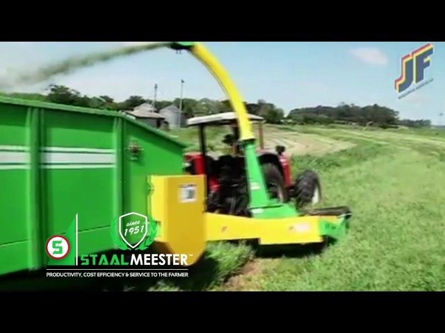 JF C-120 Single row forage harvester with JF 1300 mower head demo video