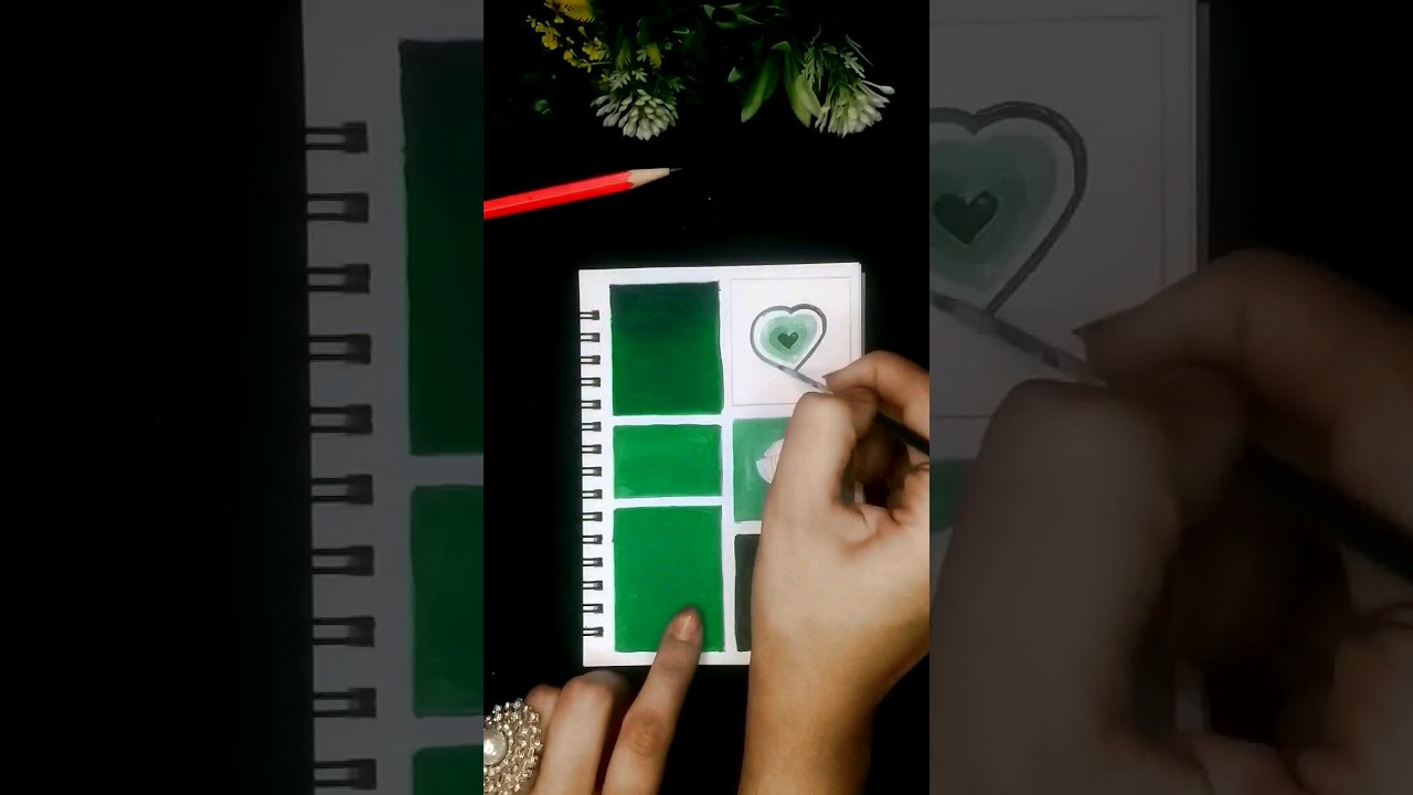 Aesthetic Collage Painting Trick 💚💚 