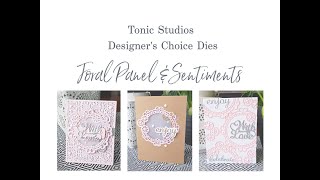 Tonic Studios Designers Choice dies - Floral Panel & Sentiment set