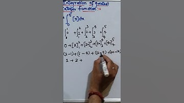 Integration of greatest integer function