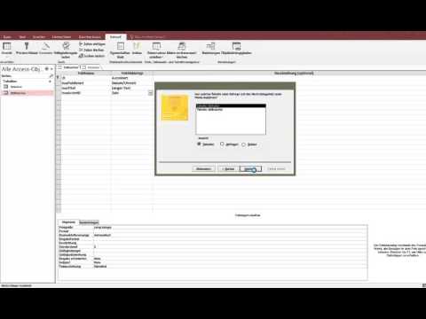 Video: Wie erstellen Sie einen Lookup-Assistenten in Access 2016?