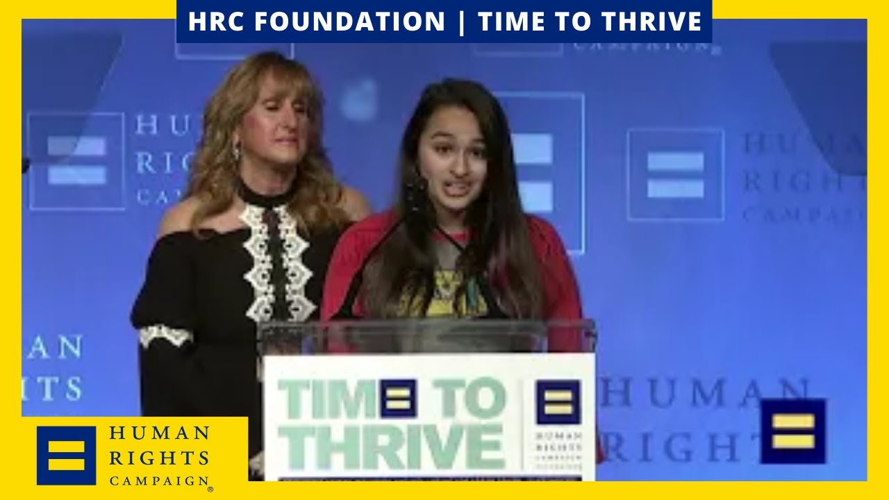 Jazz and Jeanette Jennings Speak at the 2019 HRC Time To THRIVE - YouTube