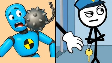 KICK & BREAK THE RAGDOLL vs STICK RUBBER STEALING,Walkthrough Episode 1, Android Games Update,