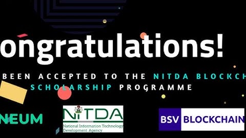 NITDA Blockchain Program #NITDABlockchainAccepted