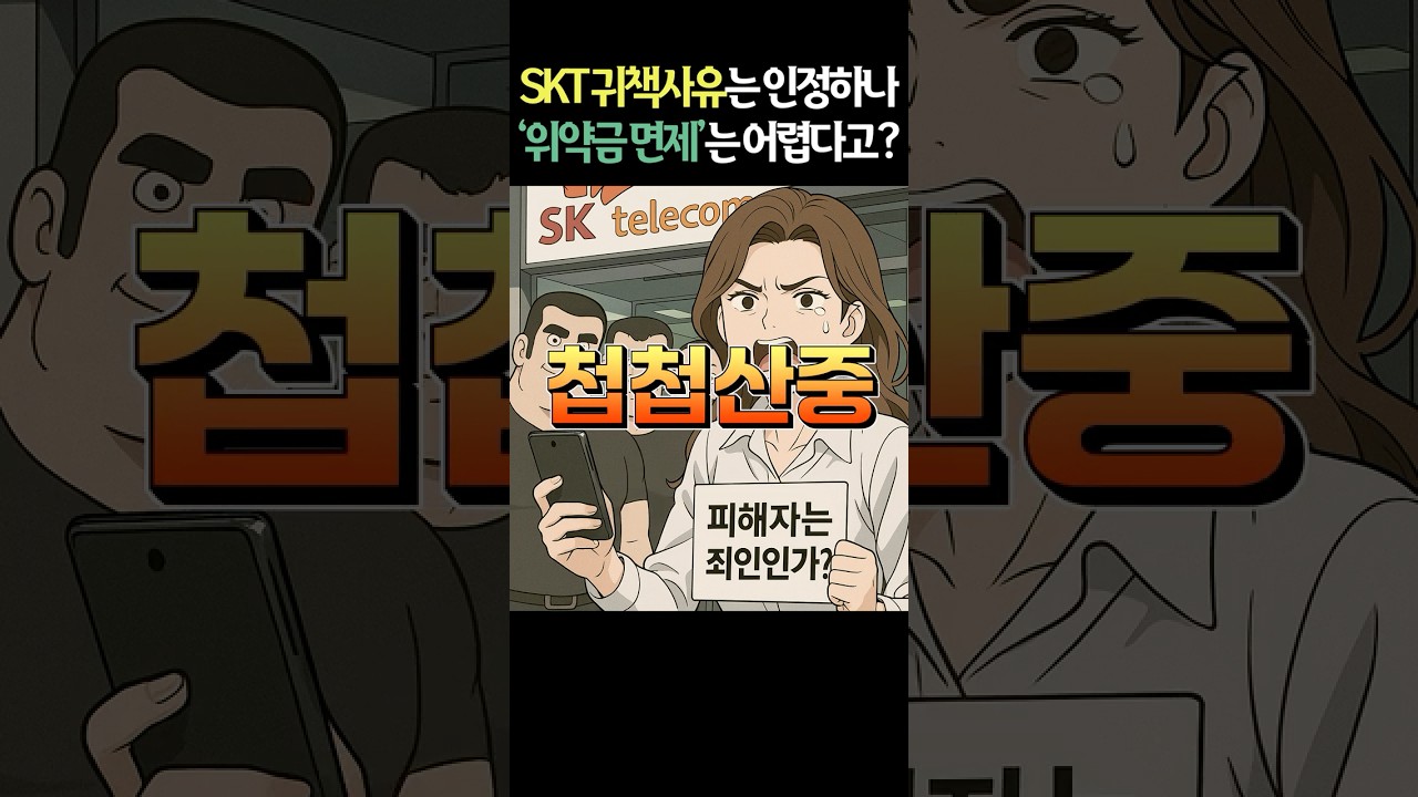 SKT 해킹 사태 첩첩산중이네요 귀책사유는 인정, 위약금 면제 어렵다고?! #shorts