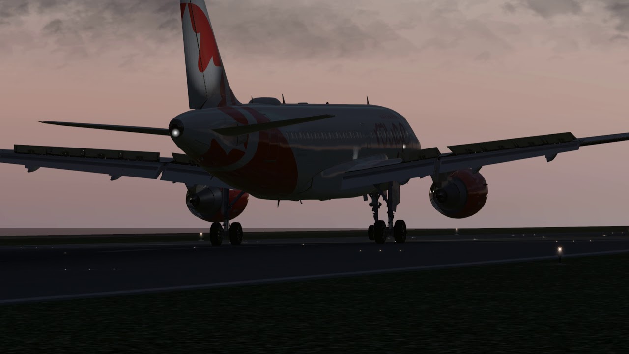 Air Canada Rouge Airbus A319100 Landing at St. Pierre and MiquelonSt