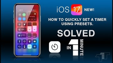 How to How to quickly set a timer using presets in the control center: Best New Features IOS 17.