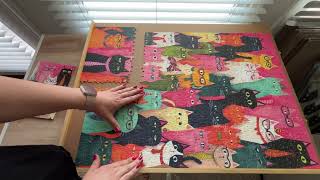 Colorful Cat Jigsaw Puzzle with matte finish and letters on the back screenshot 5