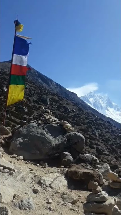 Beautiful view from Mount Everest Base camp ! Sagarmatha ! trekking on Mount everest base camp..