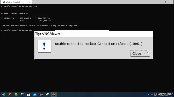 [ Fixed ] unable connect to socket connection refused 10061 Solved | wsl kex error 10061 | [ Fixed ]