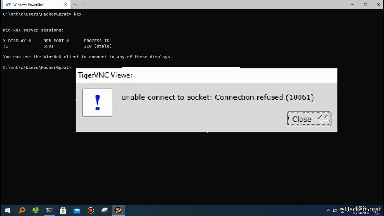 Unable to connect to server connection