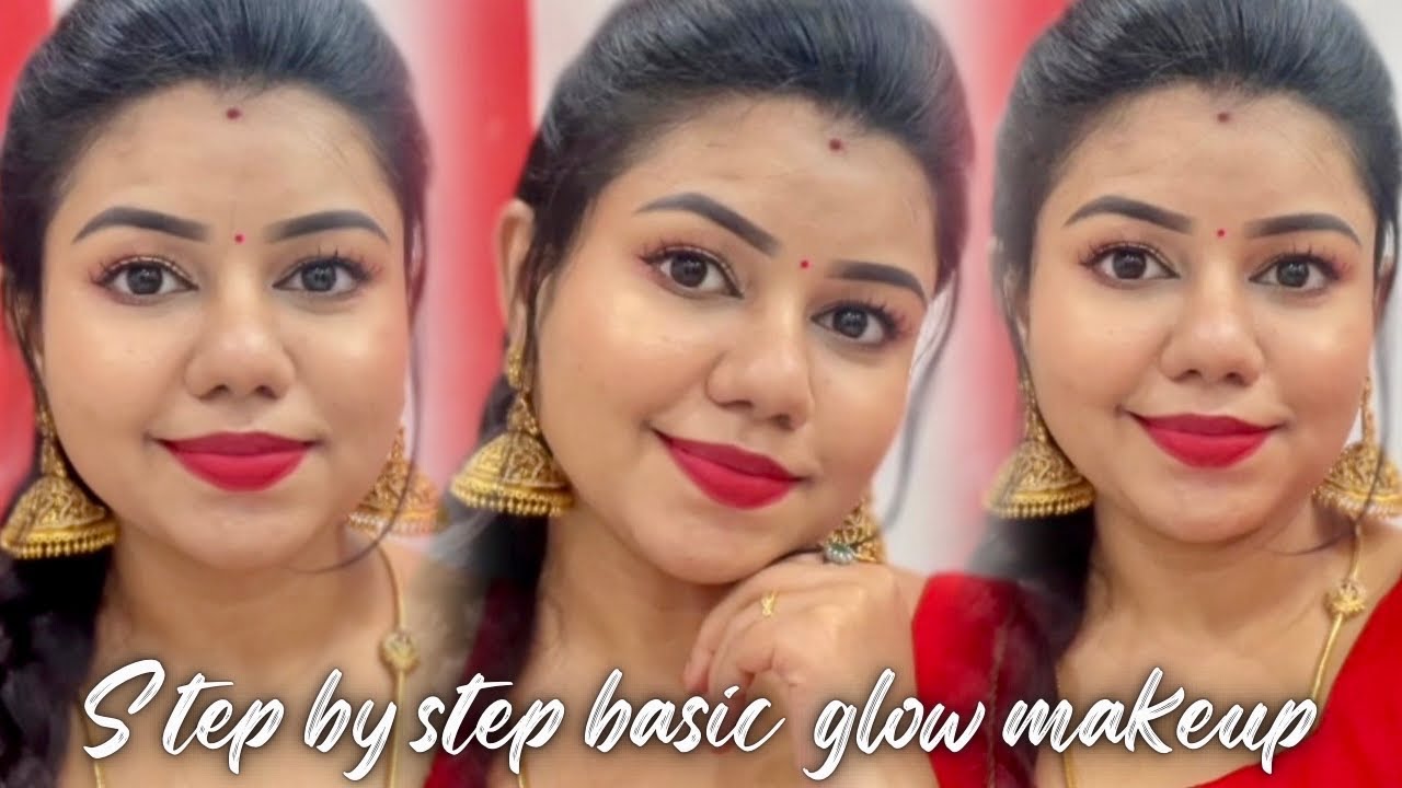 Step by step detailed basic glow makeup | Beginners festive makeup | simple makeup in tamil | Makeup