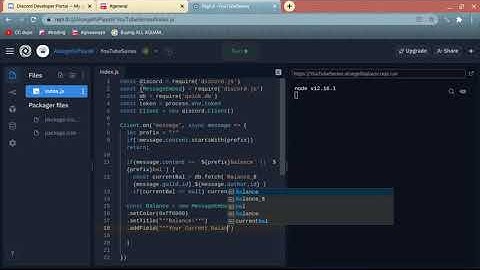How to make a discord Economy Bot! | Discord.js v12 | Balance command!