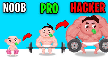 NOOB VS PRO VS HACKER WITH CHOP IN BODYBUILDER BABY