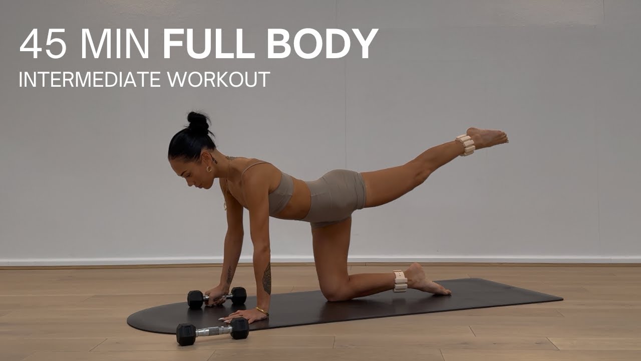 45 MIN FULL BODY WORKOUT WITH WEIGHTS | Full Body Home Workout | Weighted Workout | Pilates Inspired