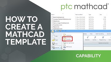 How to Create a Mathcad Template