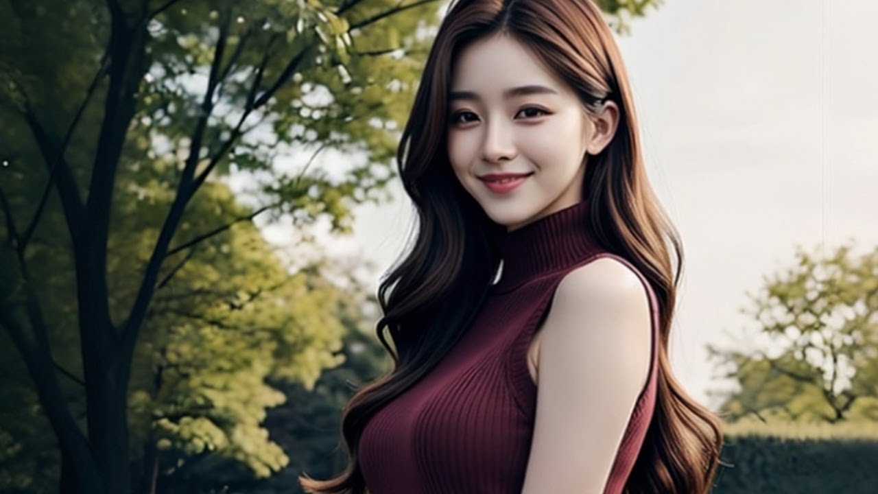 [4K lookbook] Outfit Of The Day | turtleneck sleeveless shirt, jeans