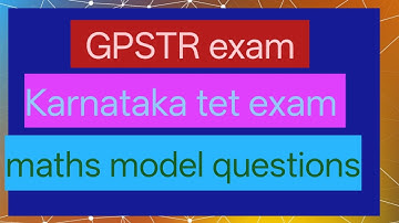 gpstr old paper 2022 maths model question paper in kannada analysis and key answers