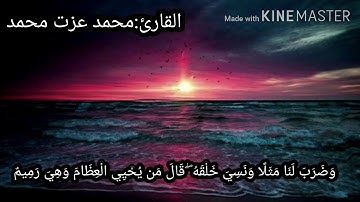 تلاوه قرءانيه بصوت القارئ:محمد عزت محمد