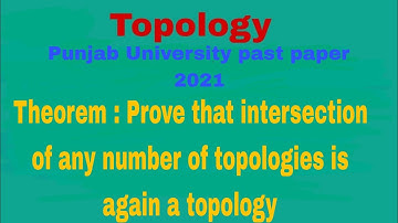 Show that intersection of any number of topologies on a set is again a topology