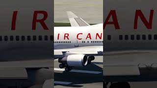 Air Canada Airlines B747 Aircraft Landing at Chicago Airport (ORD)