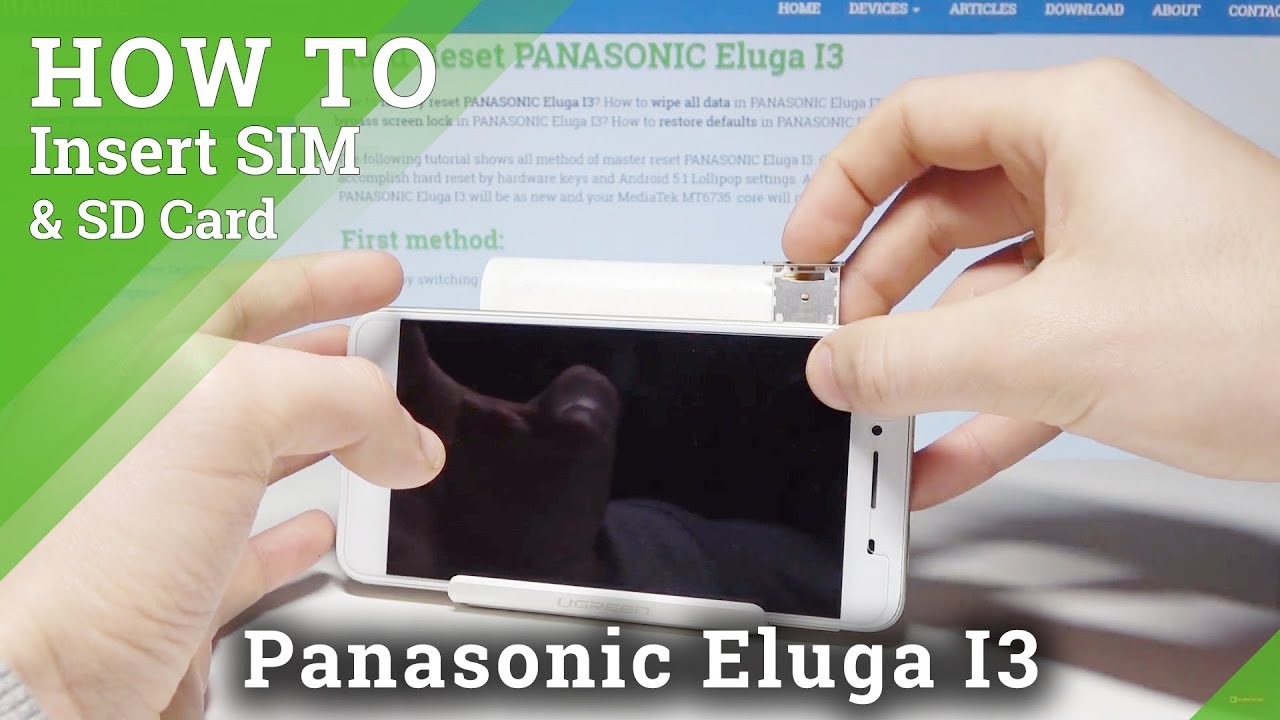 How to Insert SIM Card to PANASONIC Eluga I3 - Input Micro SD Card