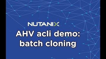 AHV Pure Speed demo: cloning