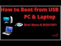 Boot from USB flash drive PC & Laptop (Boot menu & BIOS/UEFI)